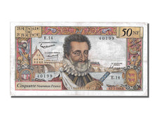 Geldschein, Frankreich, 50 Nouveaux Francs, 50 NF 1959-1961 ''Henri IV'', 1959