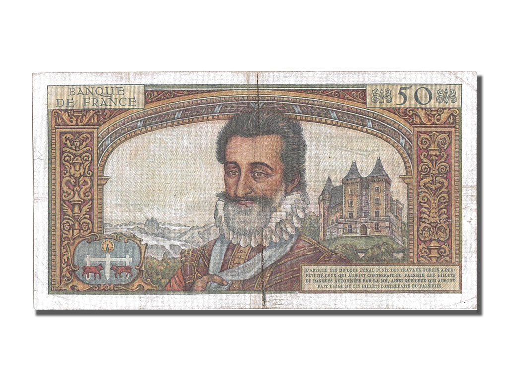 Geldschein, Frankreich, 50 Nouveaux Francs, 50 NF 1959-1961 ''Henri IV'', 1959