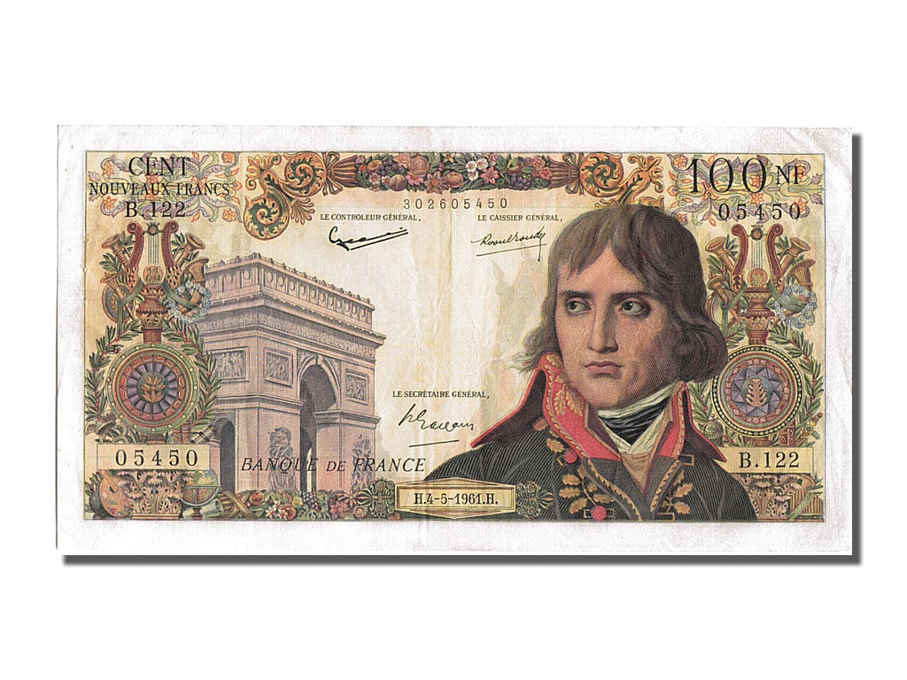 France, 100 Nouveaux Francs, 100 NF 1959-1964 ''Bonaparte'', 1961, KM #144a,...