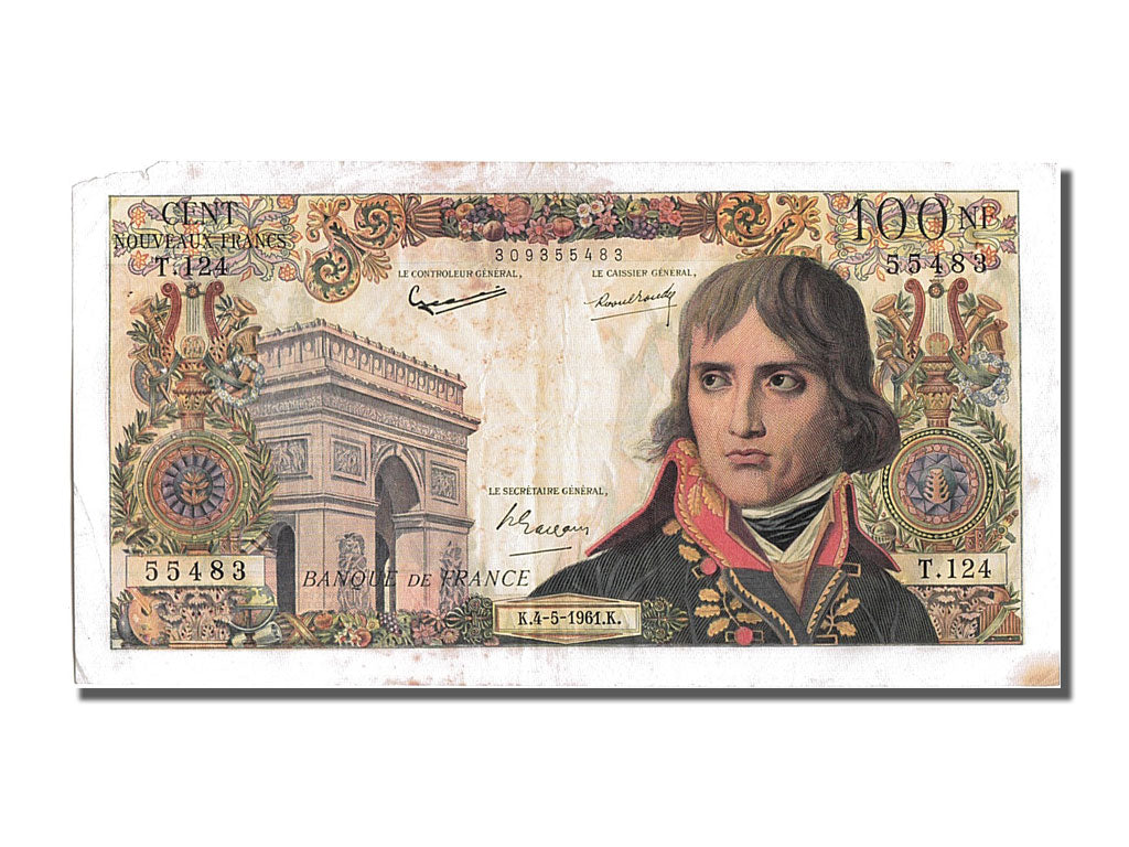 France, 100 Nouveaux Francs, 100 NF 1959-1964 ''Bonaparte'', 1961, KM #144a,...