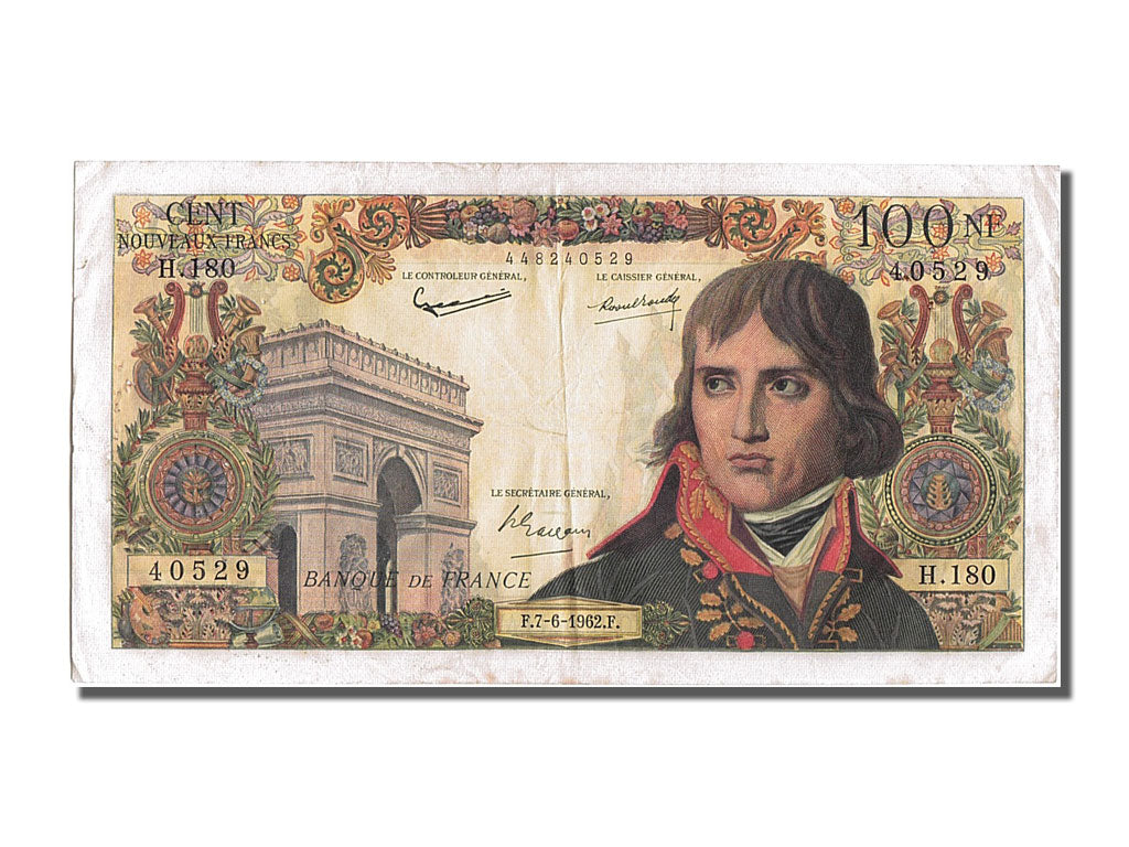 France, 100 Nouveaux Francs, 100 NF 1959-1964 ''Bonaparte'', 1962, KM #144a,...