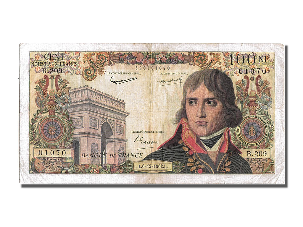 France, 100 Nouveaux Francs, 100 NF 1959-1964 ''Bonaparte'', 1962, KM #144a,...
