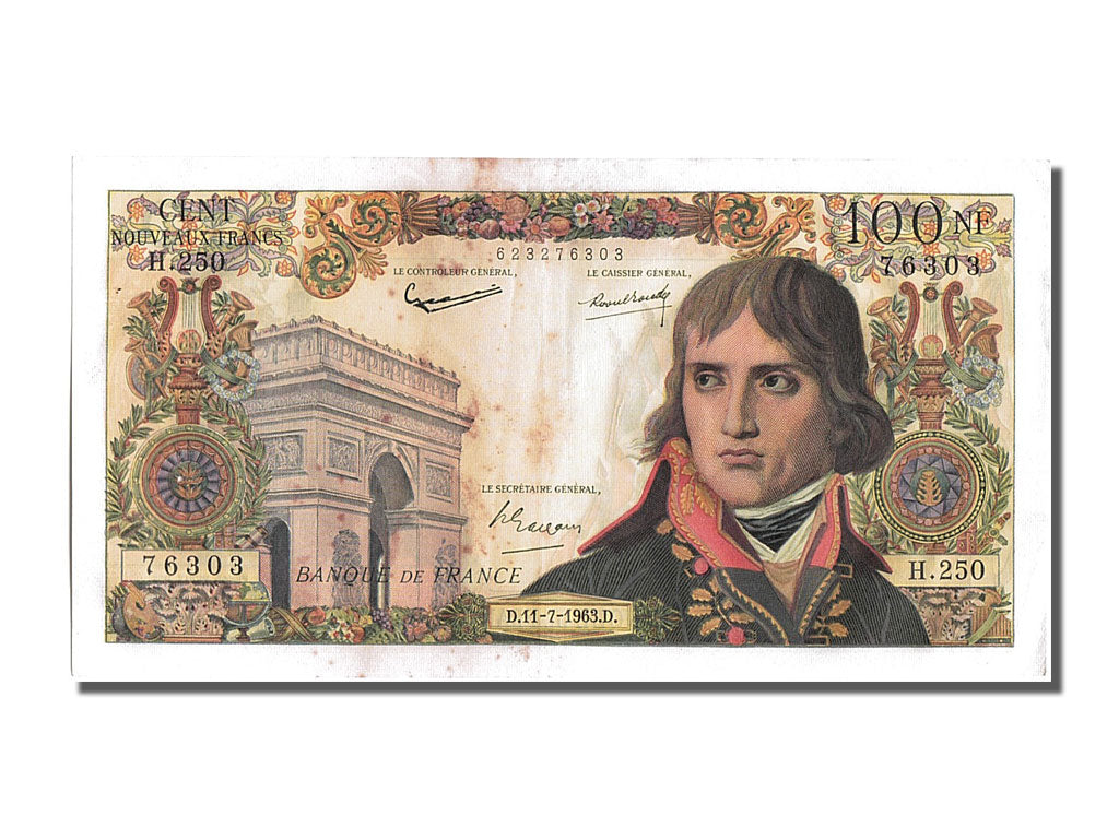 Francia, 100 Nouveaux Francs, 100 NF 1959-1964 ''Bonaparte'', 1963, KM:144a,...