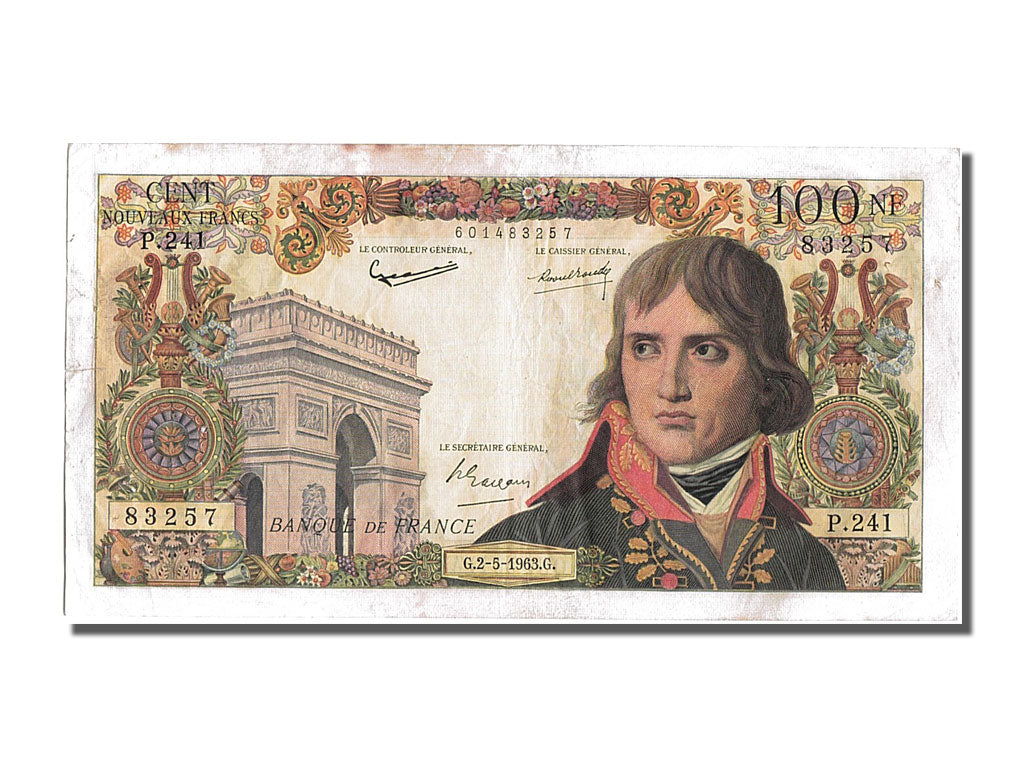 France, 100 Nouveaux Francs, 100 NF 1959-1964 ''Bonaparte'', 1963, KM #144a,...