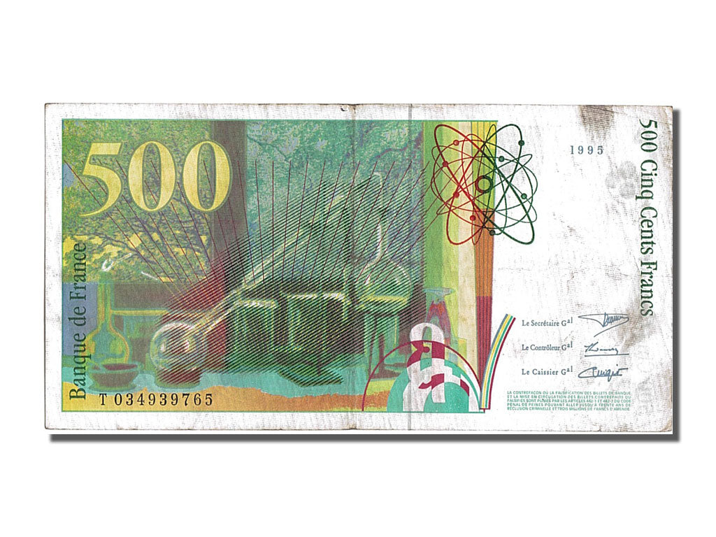 France, 500 Francs, 500 F 1994-2000 ''Pierre et Marie Curie'', 1995, KM #160a,..