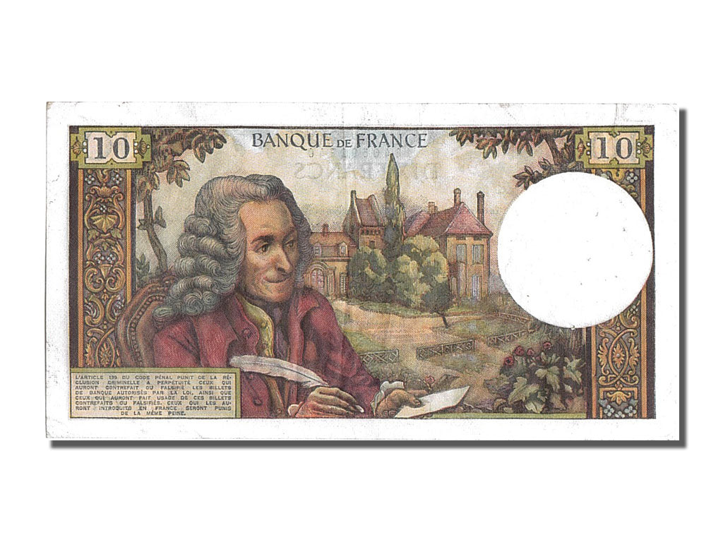 France, 10 Francs, 10 F 1963-1973 ''Voltaire'', 1971, KM #147d, 1971-12-02,...