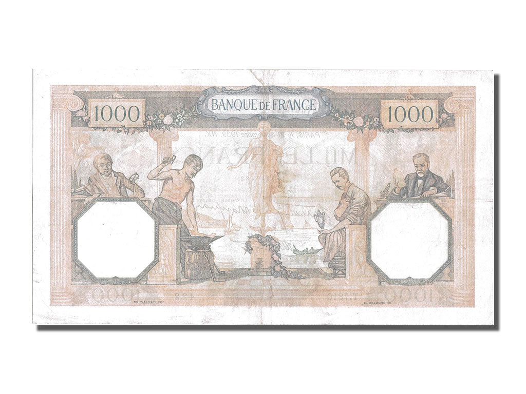 France, 500 Francs, 1 000 F 1927-1940 ''Cérès et Mercure'', 1939, KM #88c, 1...