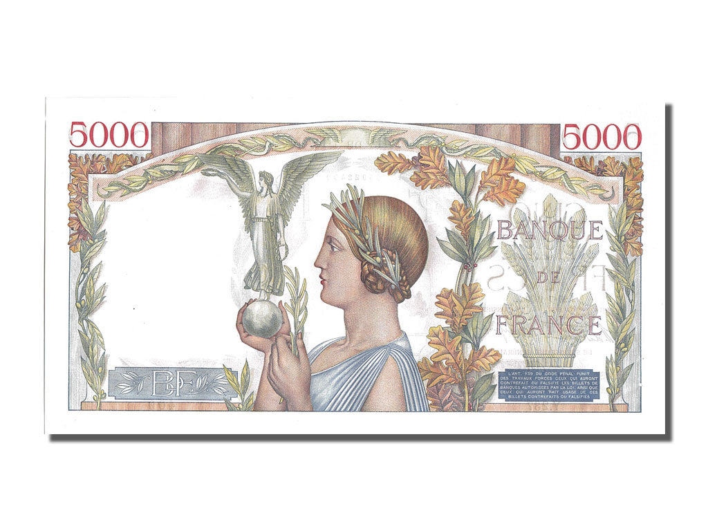 France, 5000 Francs, 5 000 F 1934-1944 ''Victoire'', 1939, KM #97a, 1939-07-20,.