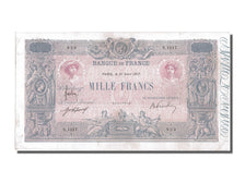 France, 1000 Francs, 1 000 F 1889-1926 ''Bleu et Rose'', 1917, KM #67g,...