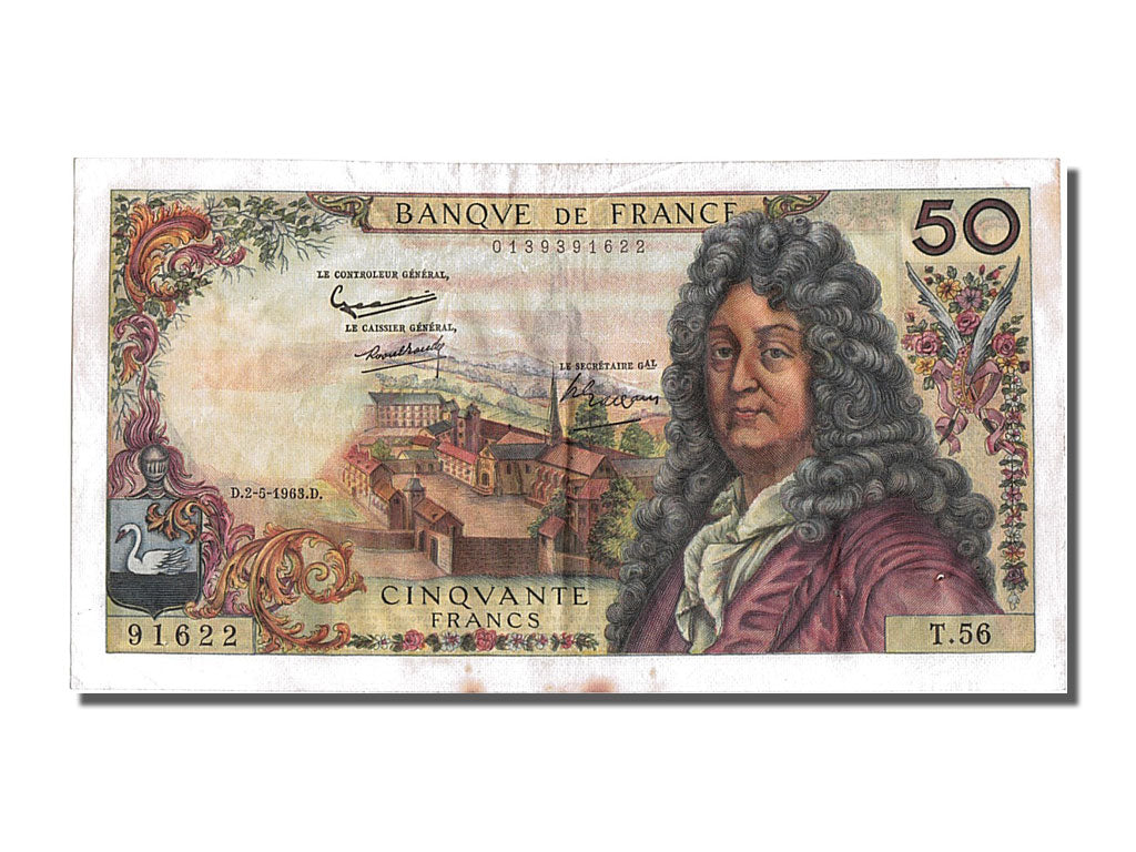 France, 50 Francs, 50 F 1962-1976 ''Racine'', 1963, KM #148a, 1963-05-02,...