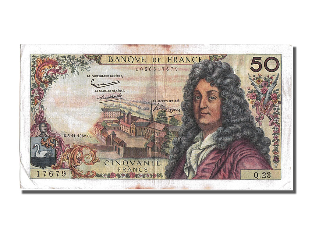 France, 50 Francs, 50 F 1962-1976 ''Racine'', 1962, KM #148a, 1962-11-08,...