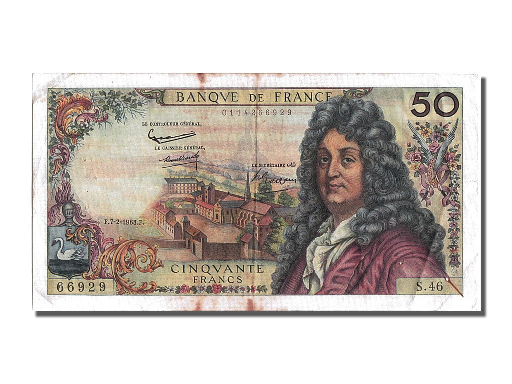 France, 50 Francs, 50 F 1962-1976 ''Racine'', 1963, KM #148a, 1963-02-07,...