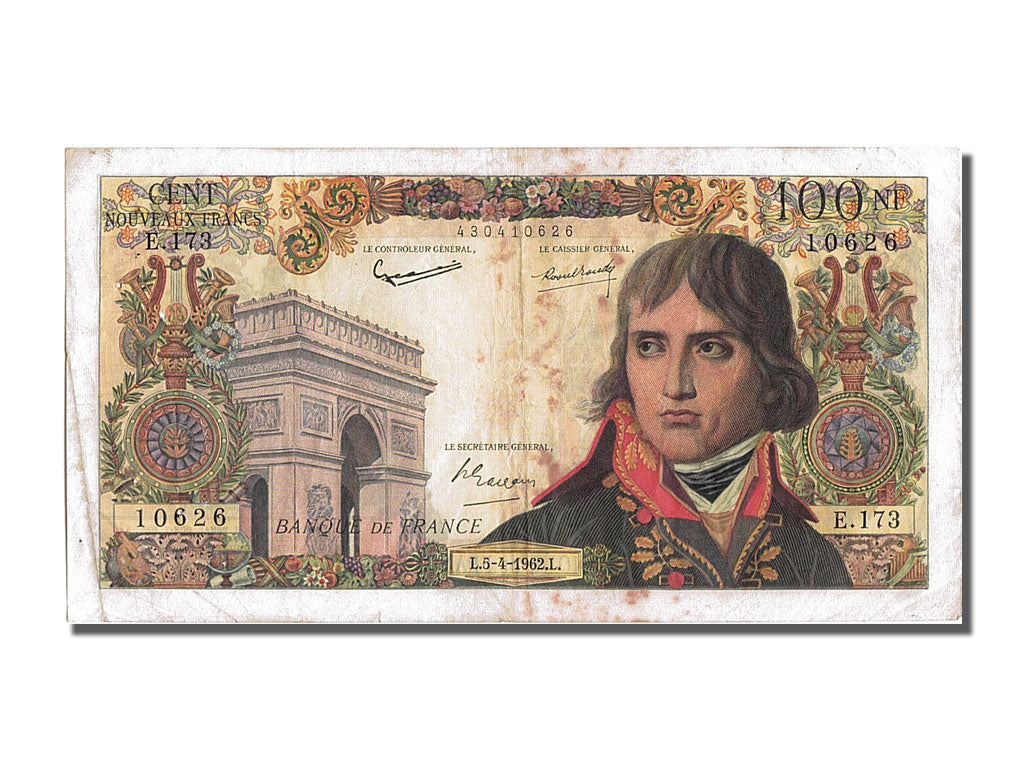 France, 100 Nouveaux Francs, 100 NF 1959-1964 ''Bonaparte'', 1962, KM #144a,...