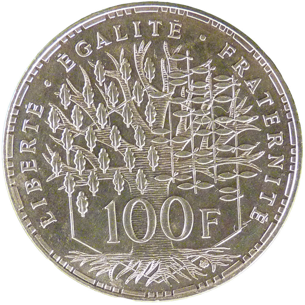 FRANCE, Panthéon, 100 Francs, 1990, Paris, KM #951.1, MS(65-70), Silver, Gadoury