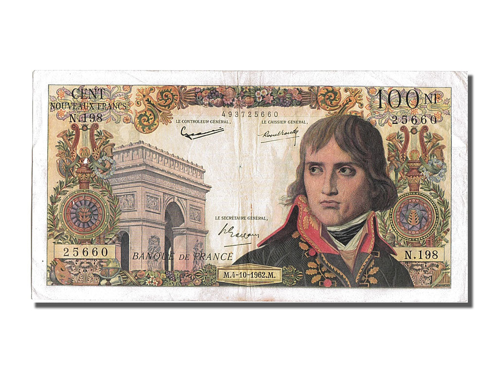 France, 100 Nouveaux Francs, 100 NF 1959-1964 ''Bonaparte'', 1962, KM #144a,...