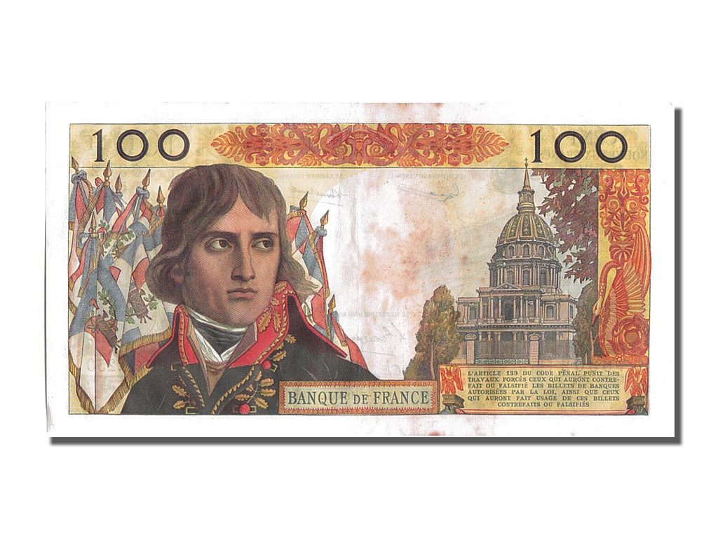 Banknot, Francja, 100 Nouveaux Francs, Bonaparte, 1963, 1963-07-11, AU(50-53)