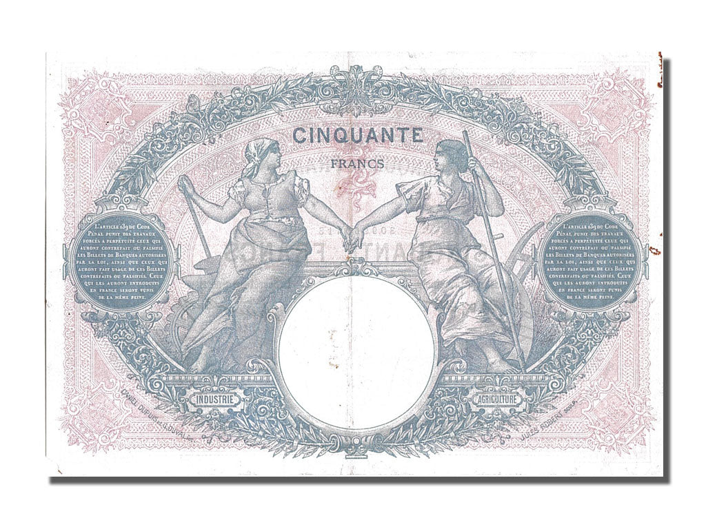 50 Francs type Bleu et Rose
