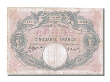 France, 50 Francs, 50 F 1889-1927 ''Bleu et Rose'', 1924, KM #64g, 1924-11-12,..