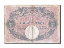 Banknote, France, 50 Francs, 50 F 1889-1927 ''Bleu et Rose'', 1917, 1917-12-06