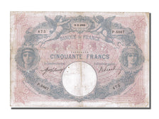 Francia, 50 Francs, 50 F 1889-1927 ''Bleu et Rose'', 1915, KM:64e, 1915-02-09...