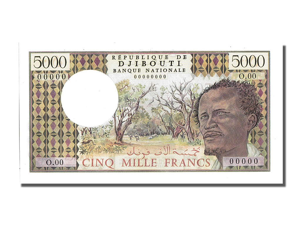 Djibouti, 5000 Francs, KM #38a, UNC(65-70), O.00
