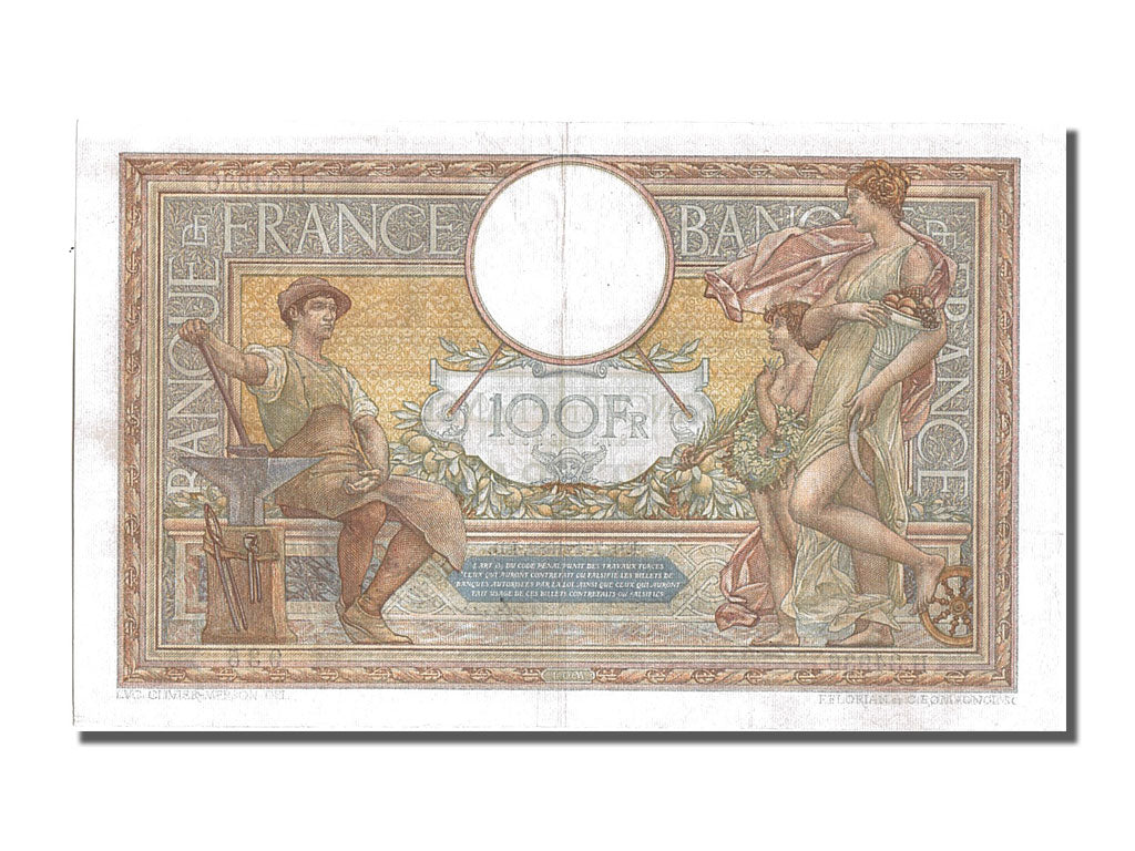 Banknote, France, 100 Francs, 100 F 1908-1939 ''Luc Olivier Merson'', 1932