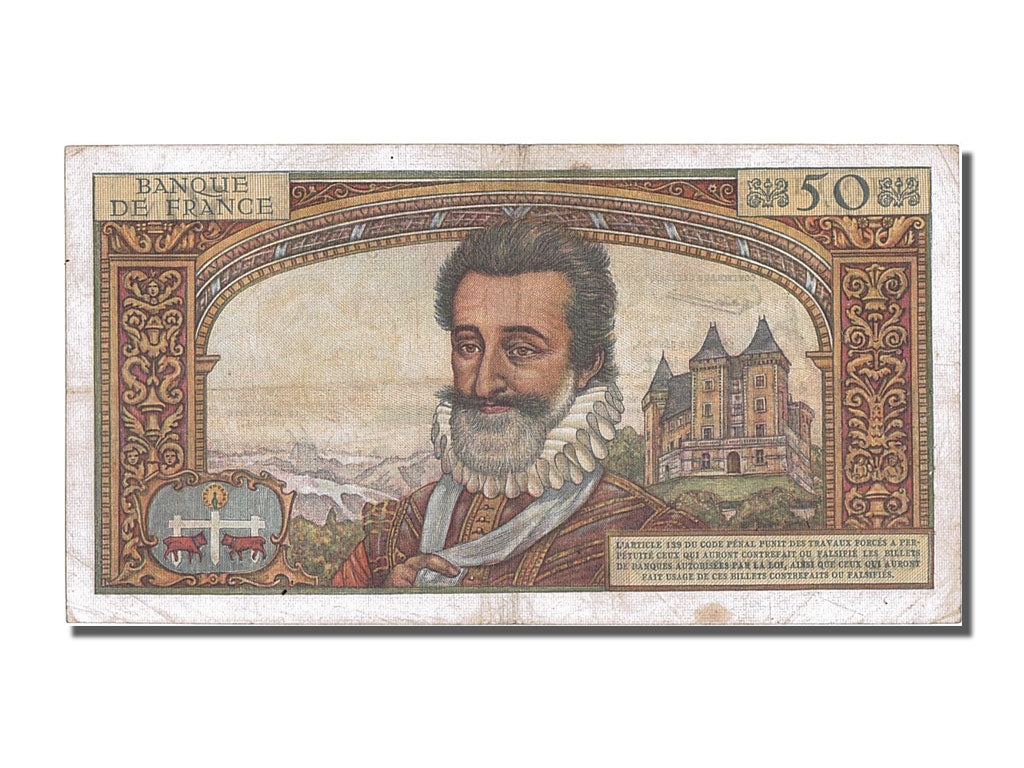 France, 50 Nouveaux Francs, 50 NF 1959-1961 ''Henri IV'', 1959, KM #143a,...