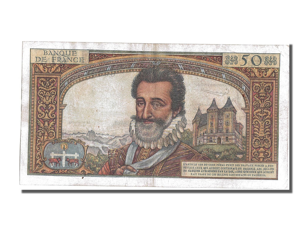 France, 50 Nouveaux Francs, 50 NF 1959-1961 ''Henri IV'', 1959, KM #143a,...