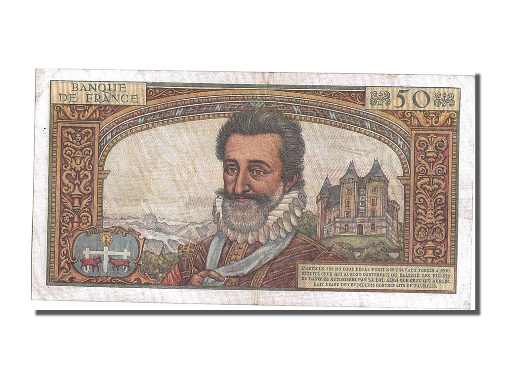 Biljet, Frankrijk, 50 Nouveaux Francs, 50 NF 1959-1961 ''Henri IV'', 1959