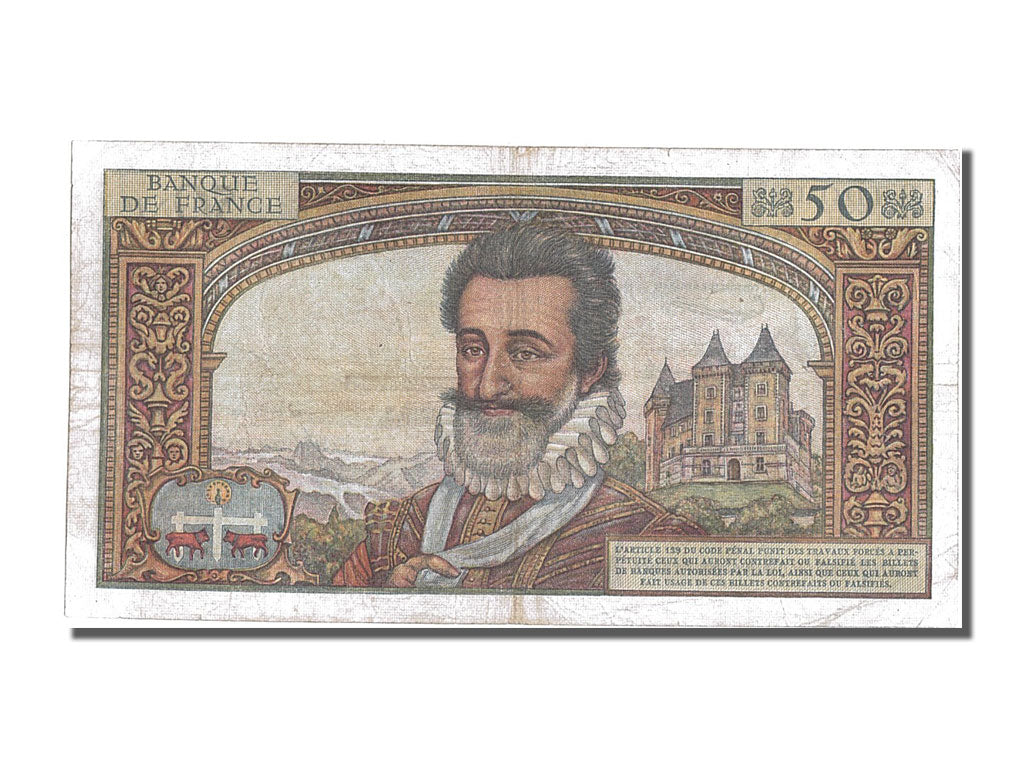 France, 50 Nouveaux Francs, 50 NF 1959-1961 ''Henri IV'', 1959, KM #143a,...