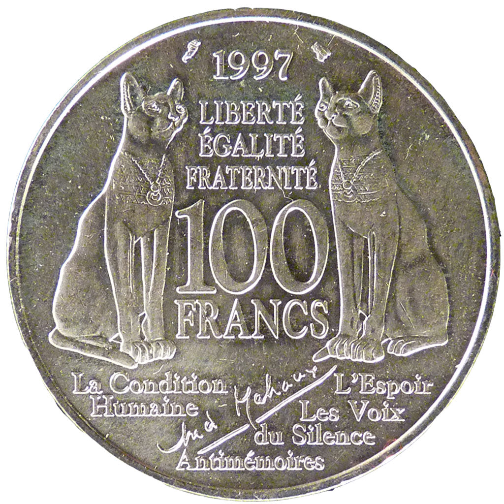 FRANCE, 100 Francs, 1997, AU(55-58), Silver, Gadoury #954, 15.20