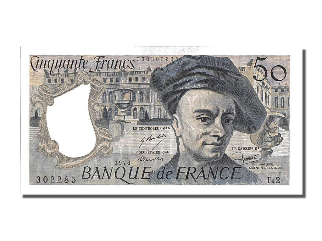 France, 50 Francs, 50 F 1976-1992 ''Quentin de La Tour'', 1976, KM #152a,...