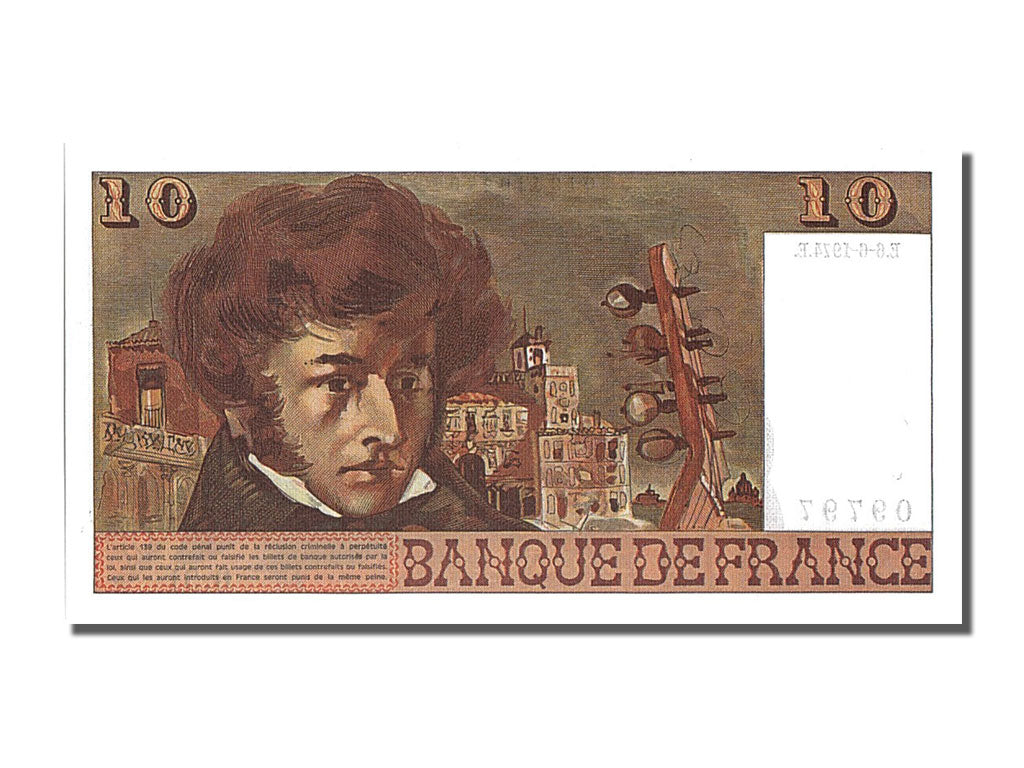 Biljet, Frankrijk, 10 Francs, 10 F 1972-1978 ''Berlioz'', 1974, 1974-06-06, SPL