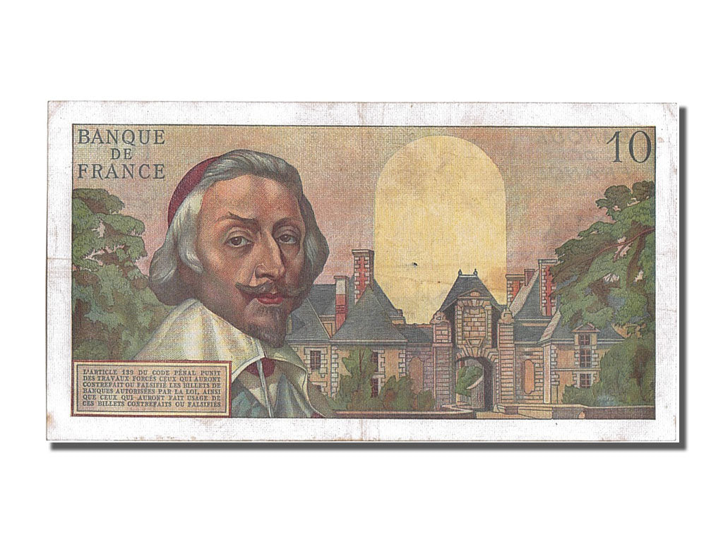 France, 10 Nouveaux Francs, 10 NF 1959-1963 ''Richelieu'', 1959, KM #142a,...