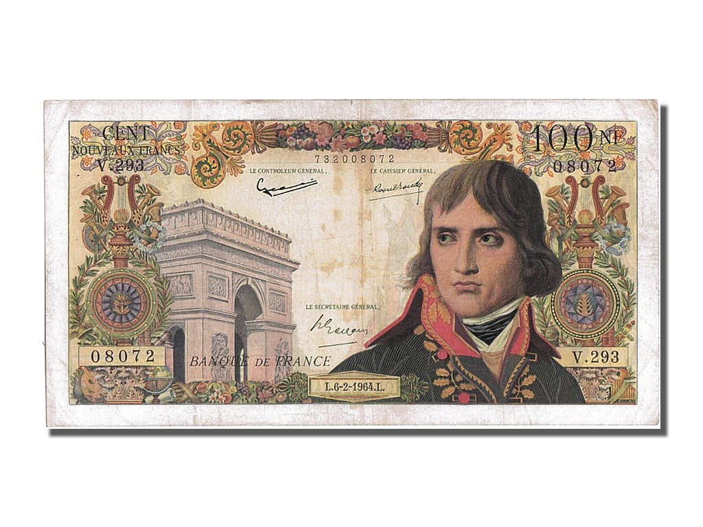 France, 100 Nouveaux Francs, 100 NF 1959-1964 ''Bonaparte'', 1964, KM #144a,...