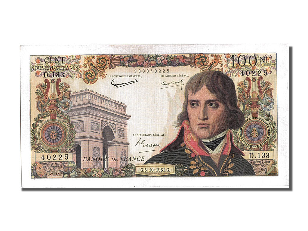 France, 100 Nouveaux Francs, 100 NF 1959-1964 ''Bonaparte'', 1961, KM #144a,...