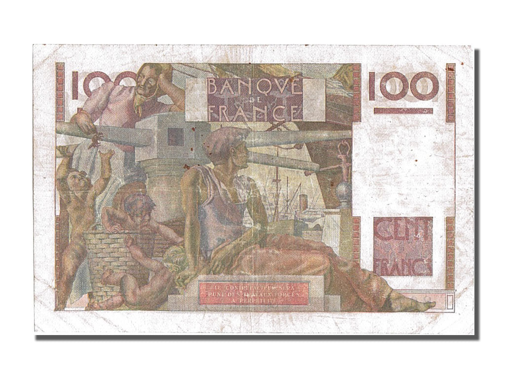 France, 100 Francs, 100 F 1945-1954 ''Jeune Paysan'', 1953, KM #128e,...