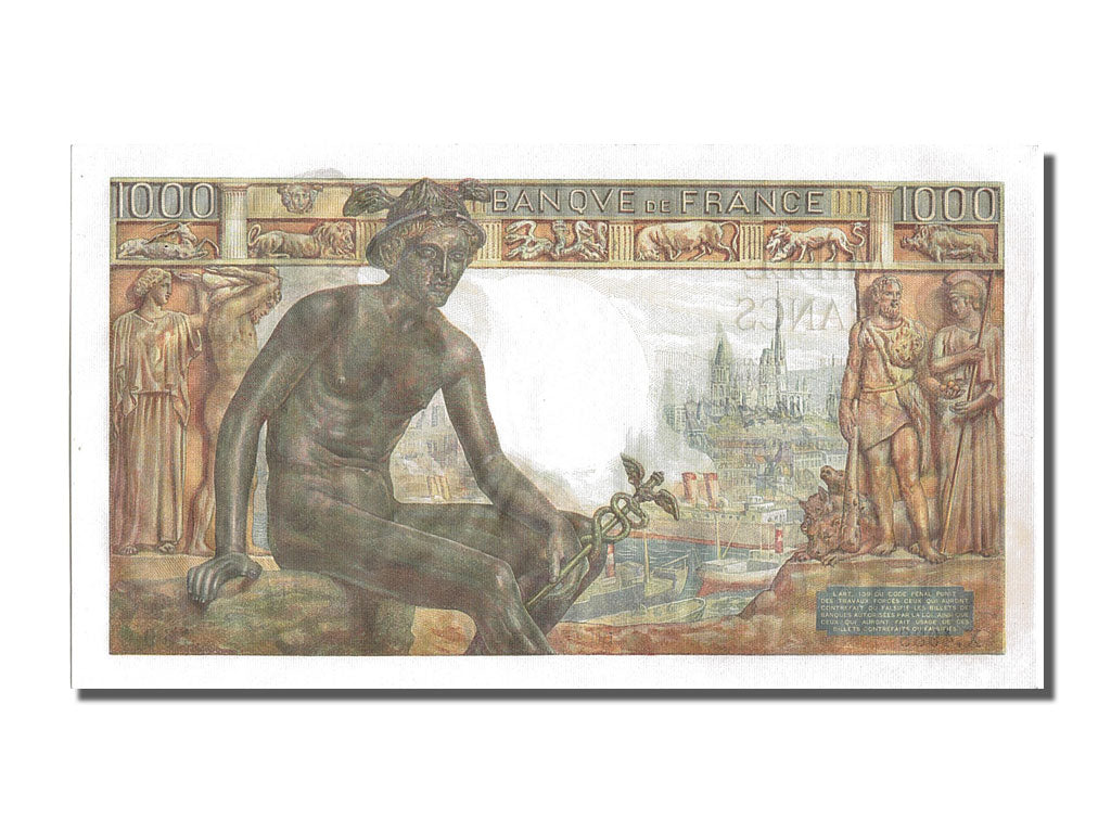 Banknote, France, 1000 Francs, 1 000 F 1942-1943 ''Déesse Déméter'', 1943