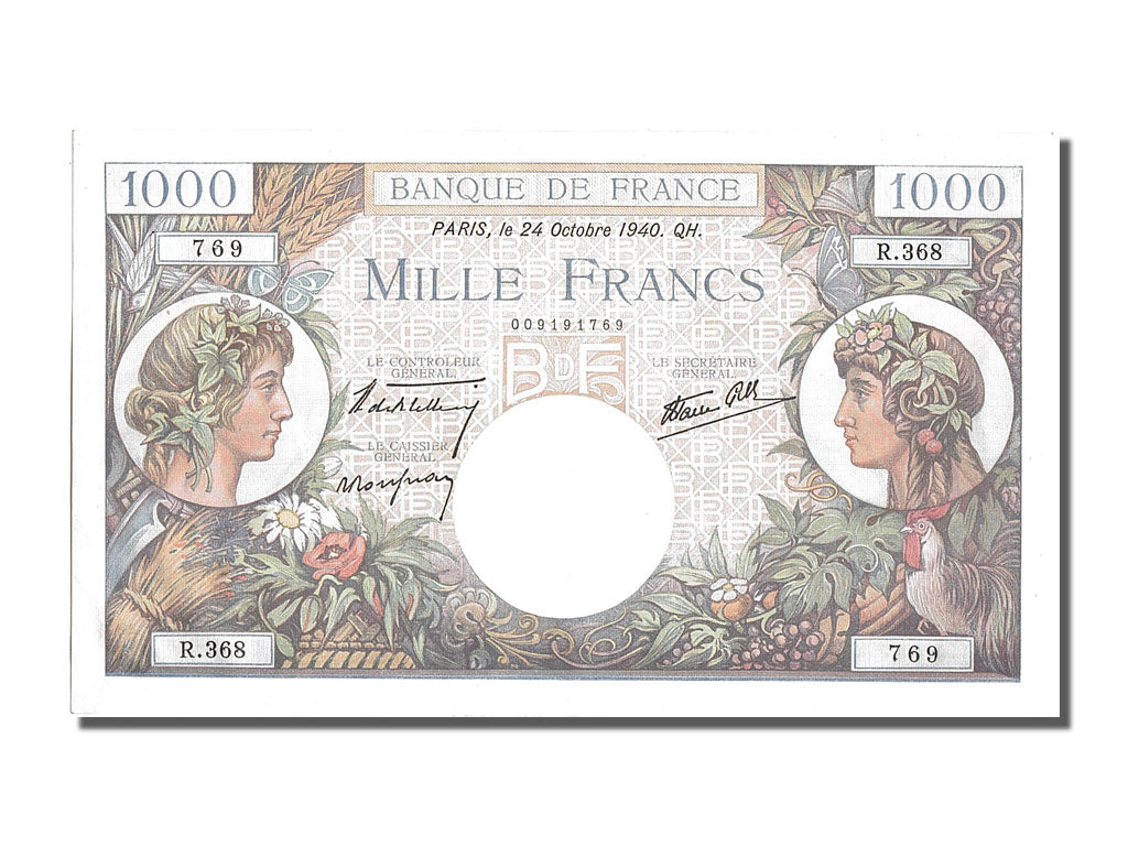 1000 Francs type Commerce et Industrie