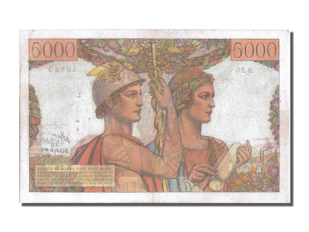 Billet, France, 5000 Francs, 5 000 F 1949-1957 ''Terre et Mer'', 1949
