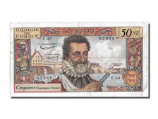 Billete, Francia, 50 Nouveaux Francs, 50 NF 1959-1961 ''Henri IV'', 1959