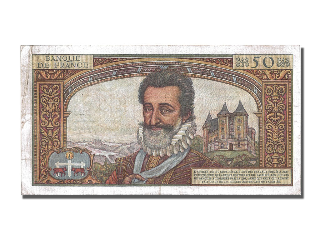 Billete, Francia, 50 Nouveaux Francs, 50 NF 1959-1961 ''Henri IV'', 1959
