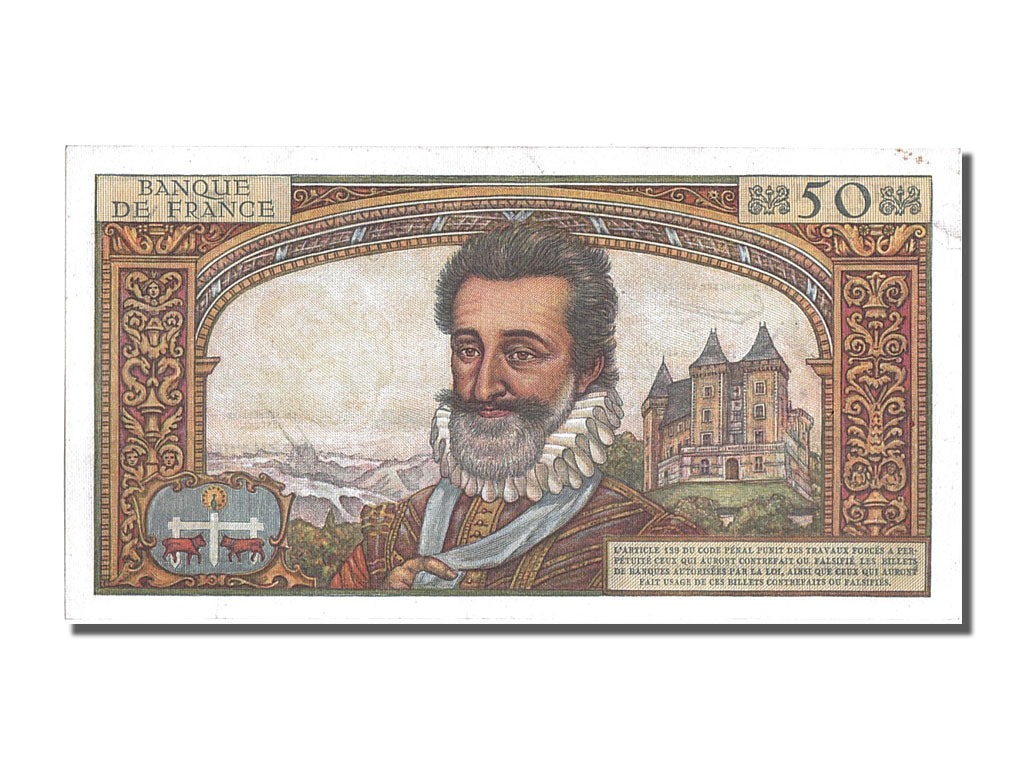 France, 50 Nouveaux Francs, 50 NF 1959-1961 ''Henri IV'', 1959, KM #143a,...