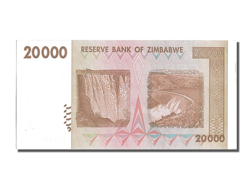 Zimbabwe, 20,000 Dollars, 2008, KM #73a, AU(55-58), AB4082000