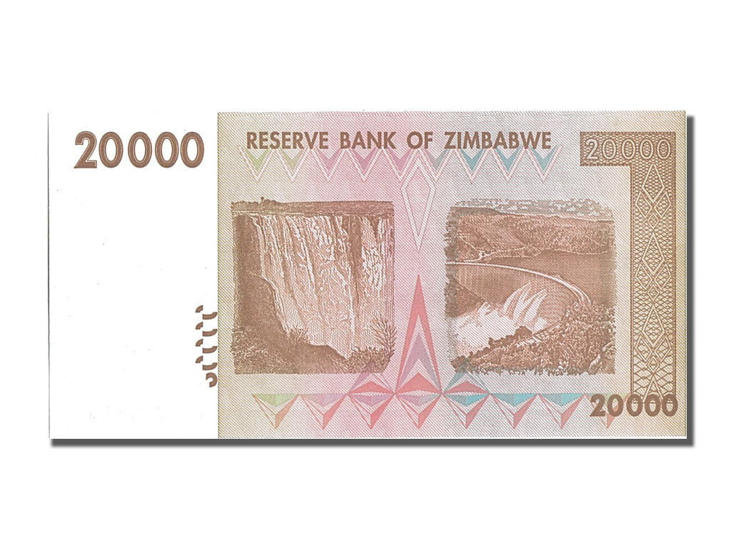 Zimbabwe, 20,000 Dollars, 2008, FDS