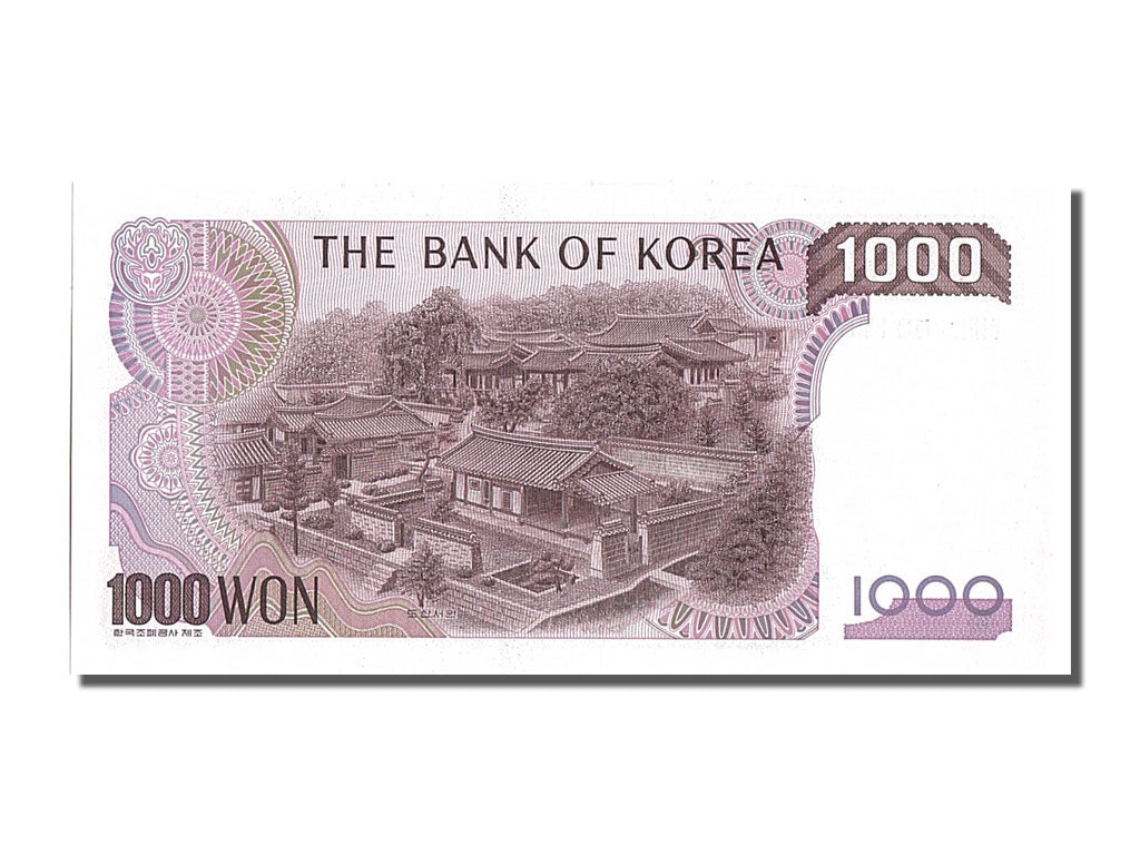 Billete, 1000 Won, Corea del Sur, UNC