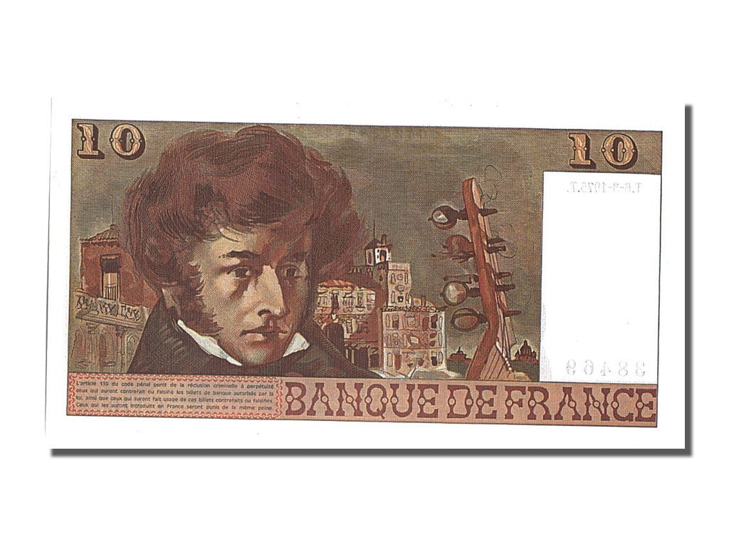 France, 10 Francs, 10 F 1972-1978 ''Berlioz'', 1975, KM #150b, 1975-03-06,...