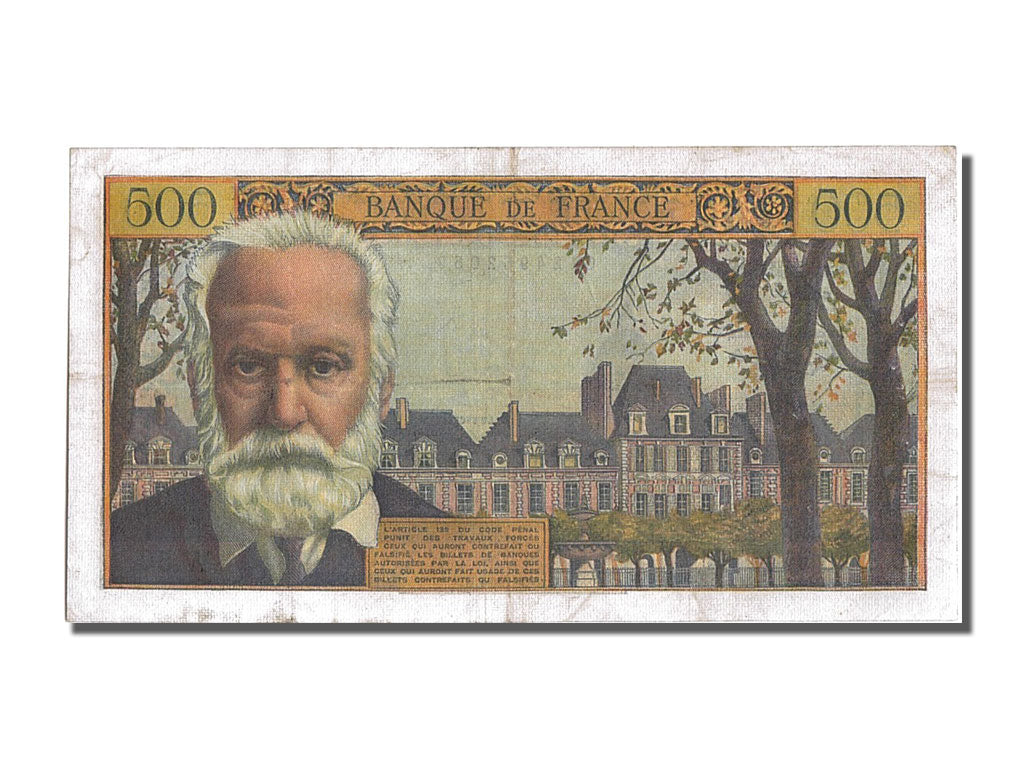 France, 500 Francs, 500 F 1954-1958 ''Victor Hugo'', 1954, KM #133a,...