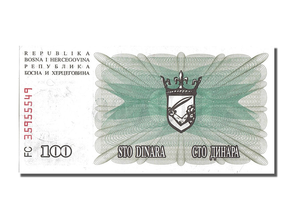 Banknote, Bosnia - Herzegovina, 100,000 Dinara, 1993, UNC(60-62)