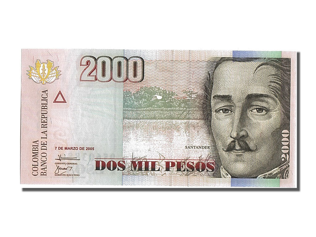 Colombia, 2000 Pesos, 2005, KM #457a, 2005-03-07, UNC(65-70), 95603880